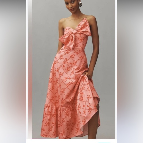 embellished evening dresses KAŠA Pearl & Crystal Mermaid Prom & Formal Dress Linen-Blend Tie-Back Corset Midi Colour:NUDE VACAY24